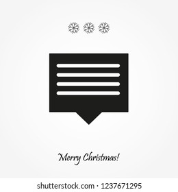 vector icon of chat, message