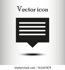 vector icon of chat, message
