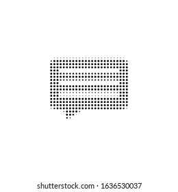 vector icon of chat, message in halftone
