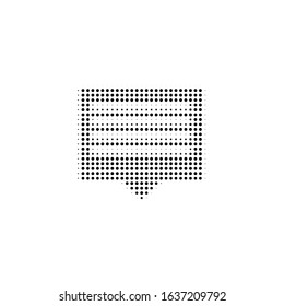  vector icon of chat, message in halftone