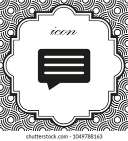 vector icon of chat, message on a geometric background
