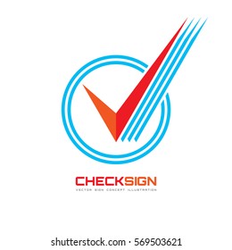 Vector Icon Of Check Box - Logo Template Illustration. Universal Business Sign For Answer Of Yes. Concept Symbol.