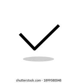 Vector icon of check list accepted include shadow simple.  simple design for graphics, logos, websites, social media, UI, mobile apps, EPS10