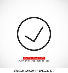 Vector icon check mark 10 EPS