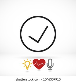 Vector icon check mark 10 EPS