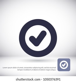 Vector icon check mark 10 EPS