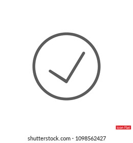 Vector icon check mark 10 EPS