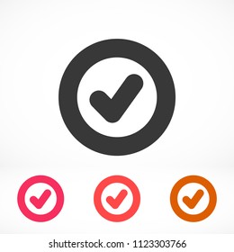 Vector icon check mark 10 EPS