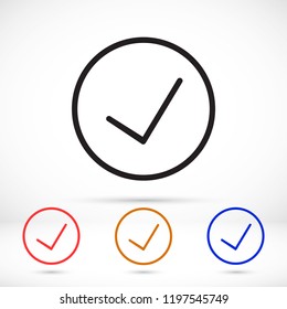 Vector icon check mark 10 EPS