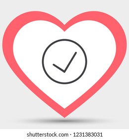 Vector icon check mark 10 EPS