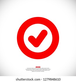 Vector icon check mark 10 EPS