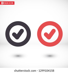 Vector icon check mark 10 EPS