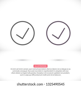 Vector icon check mark 10 EPS
