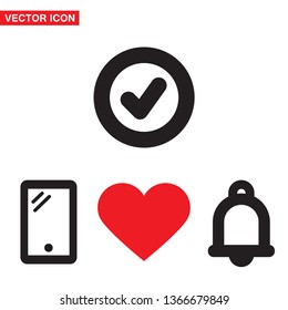 Vector icon check mark 10 EPS