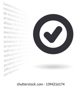 Vector icon check mark 10 EPS . Lorem Ipsum Illustration design