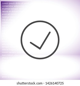 Vector icon check mark 10 EPS . Lorem Ipsum Illustration design