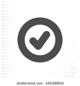 Vector icon check mark 10 EPS . Lorem Ipsum Illustration design