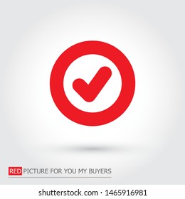 Vector icon check mark 10 EPS . Lorem Ipsum Illustration design