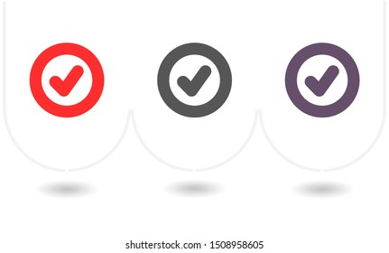 Vector icon check mark 10 EPS . Lorem Ipsum Illustration design