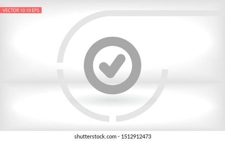 Vector icon check mark 10 EPS . Lorem Ipsum Illustration design
