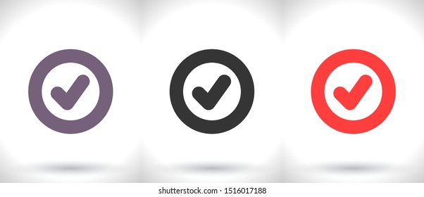 Vector icon check mark 10 EPS . Lorem Ipsum Illustration design