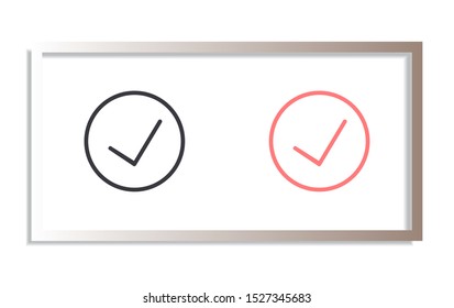 Vector icon check mark 10 EPS . Lorem Ipsum Illustration design