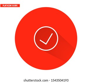 Vector icon check mark 10 EPS . Lorem Ipsum Illustration design