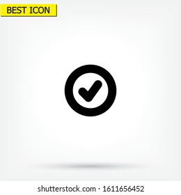 Vector icon check mark 10 EPS . Lorem Ipsum Illustration design