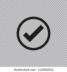 vector icon check mark on a transparent background