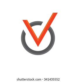 Vector icon of check mark. Universal business sign for answer of yes. Concept symbol.