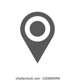 vector icon check point location on white background.