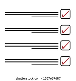 Vector Icon Checklist Logo Template Design Illustration. EPS vector 10. white background