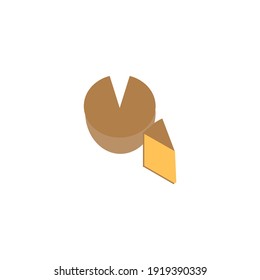 vector icon, cheese on white background