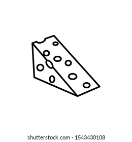 Vector icon of cheese. staple food. dried milk