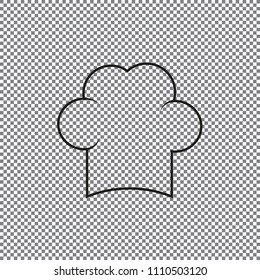 vector icon chef cap on a transparent background