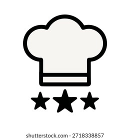 Vector Icon Chefhut mit Sternen