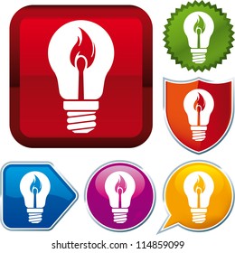 vector icon chemical lightbulb