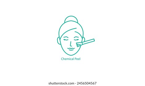 Vector Icon: Chemical Peel Procedure Symbol