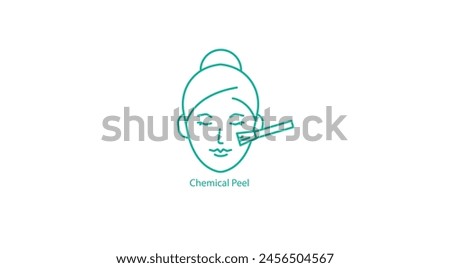 Vector Icon: Chemical Peel Procedure Symbol