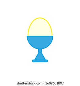 vector icon with chicken egg shape