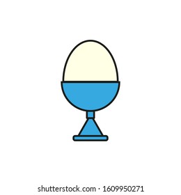 vector icon with chicken egg shape