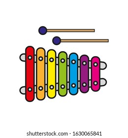 vector icon, child xylophone shape