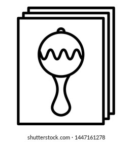 Vector icon children's toy. Logo kids. Cover of social networks.