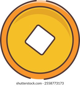 Vector Icon Chinese Coin Asset