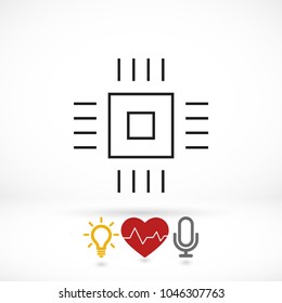 Vector icon chip 10 EPS