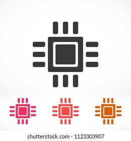 Vector icon chip 10 EPS
