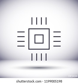 Vector icon chip 10 EPS