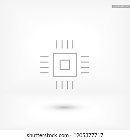 Vector icon chip 10 EPS