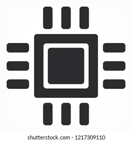 Vector icon chip 10 EPS