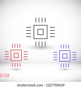 Vector icon chip 10 EPS